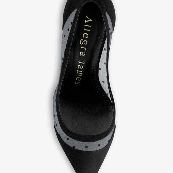 NEW ALLEGRA JAMES Suede Debbie Pumps black for women 663tn - Picture 4 of 6